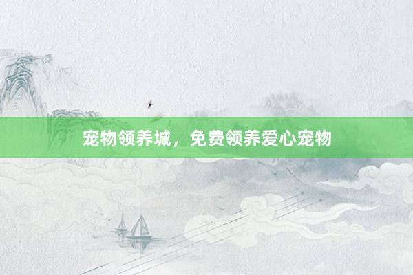 宠物领养城，免费领养爱心宠物