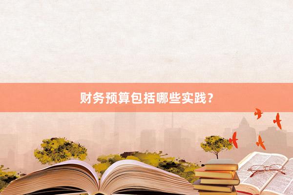 财务预算包括哪些实践？